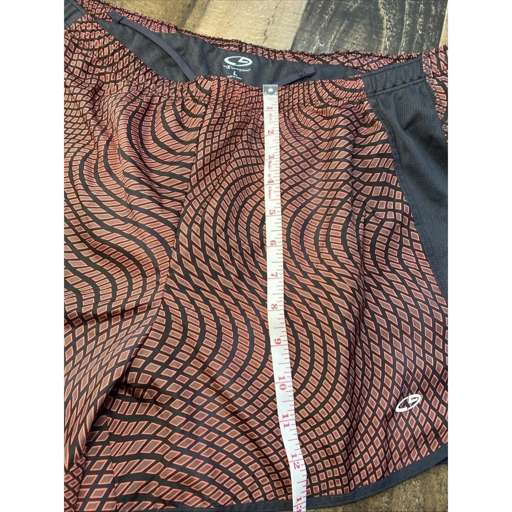 Champion Shorts Women's L Black & Orange/Red Athletic Running Lined Drawstring - Picture 4 of 11